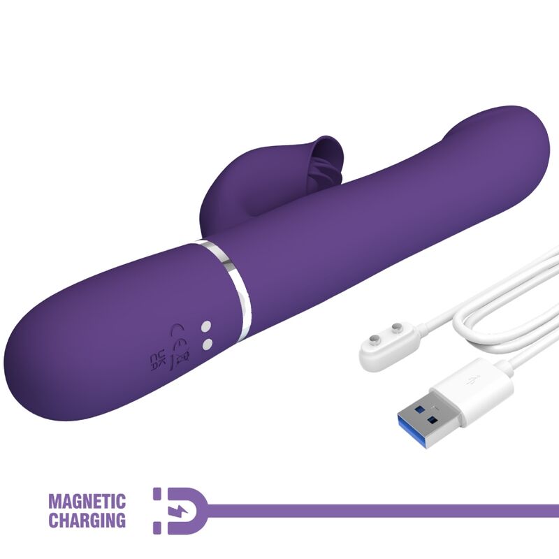 Vibrador Usb Movimento Deslizante e Rotação Prettylove Zalin