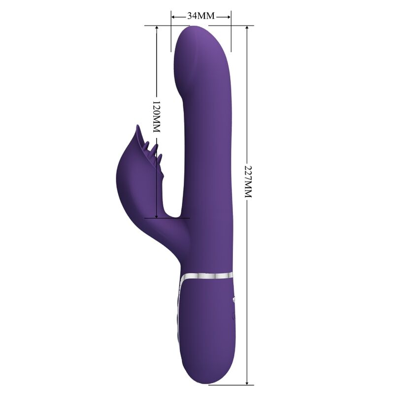Vibrador Usb Movimento Deslizante e Rotação Prettylove Zalin