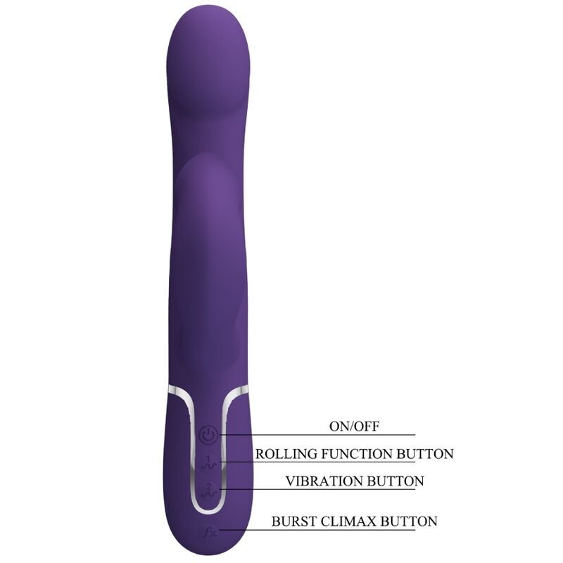 Vibrador Usb Movimento Deslizante e Rotação Prettylove Zalin