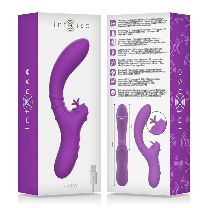 Vibrador Usb Movimento Língua Intense Harry