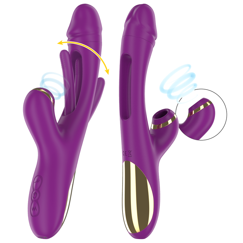 Vibrador Usb Movimento Língua Ponto-G e Sucção Intense Ateneo