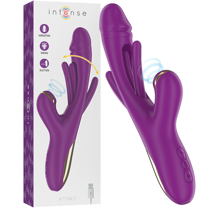 Vibrador Usb Movimento Língua Ponto-G e Sucção Intense Ateneo