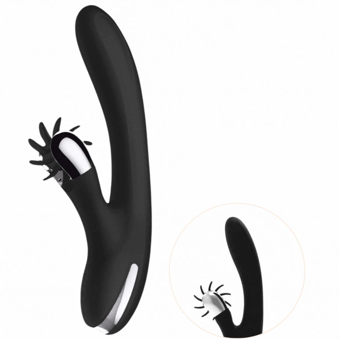 Vibrador Usb Movimento Língua Rotação Black&Silver Johnny