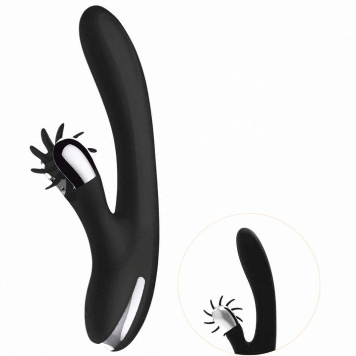 Vibrador Usb Movimento Língua Rotação Black&Silver Johnny