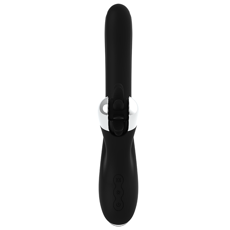Vibrador Usb Movimento Língua Rotação e Movimento Movimento Rotação Black&Silver Storm