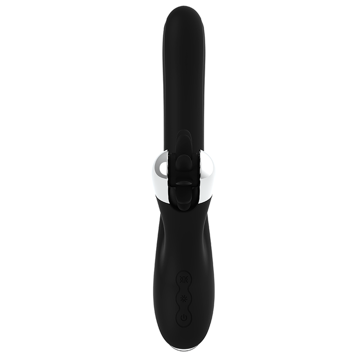 Vibrador Usb Movimento Língua Rotação e Movimento Movimento Rotação Black&Silver Storm