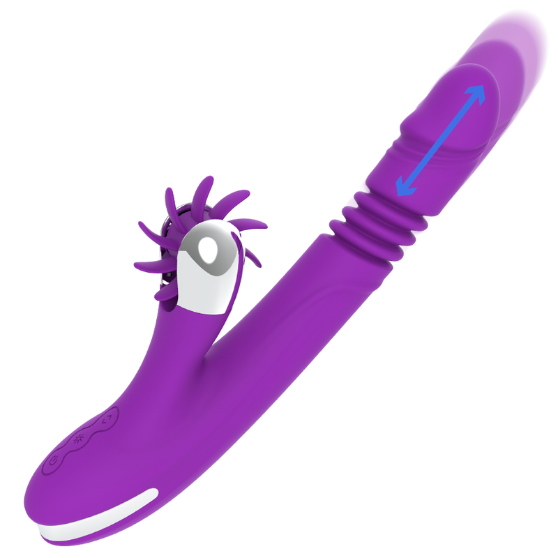 Vibrador Usb Movimento Língua Rotação e Movimento Movimento Telescópico Fun Function