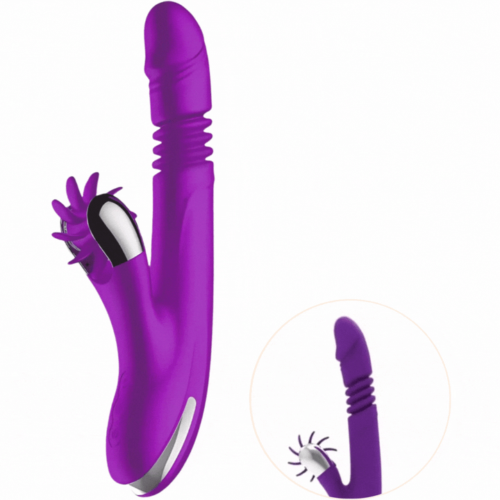Vibrador Usb Movimento Língua Rotação e Movimento Movimento Telescópico Fun Function