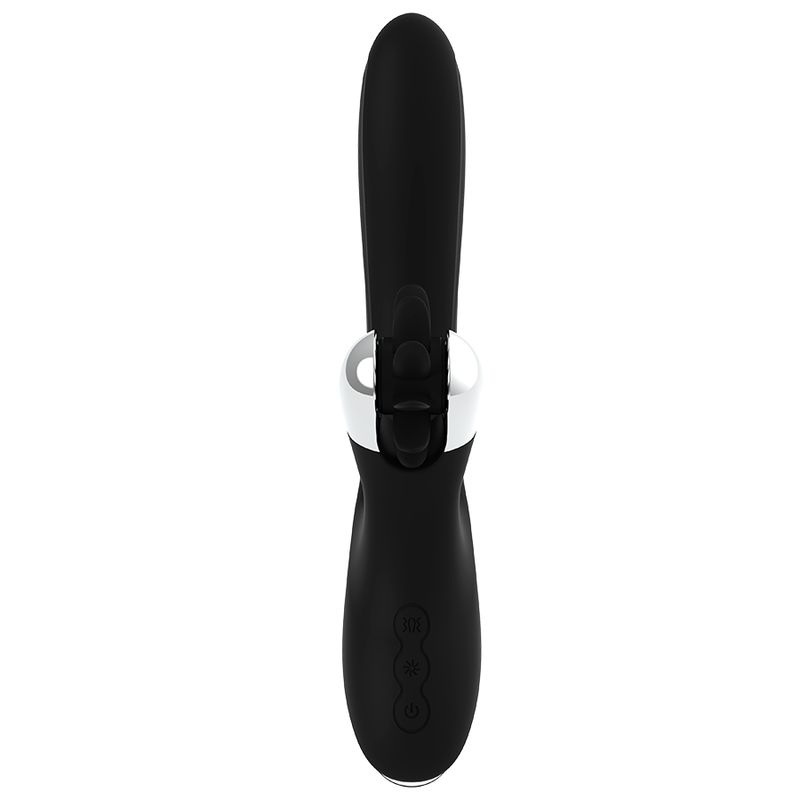 Vibrador Usb Movimento Língua Rotação e Movimento Ponto-G Black&Silver Grimm