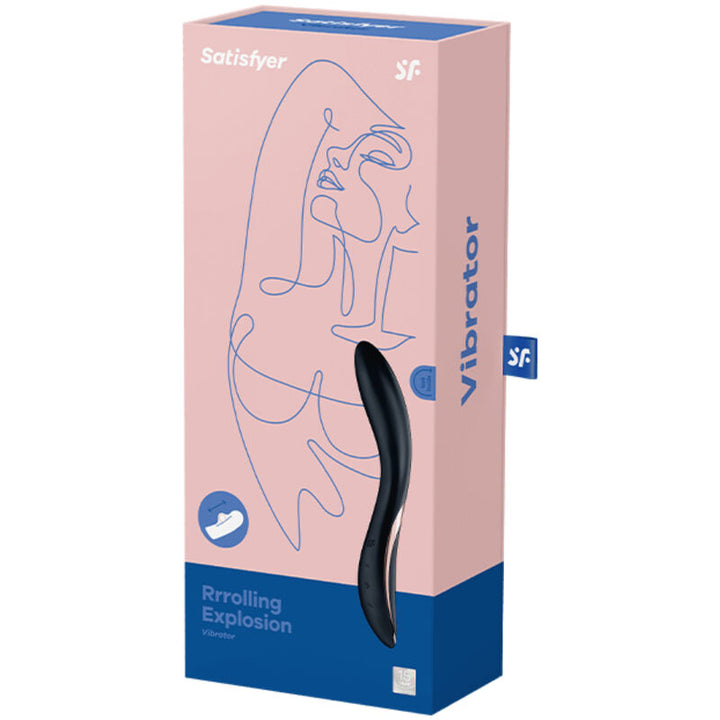 Vibrador Usb Movimento Ponto-G Satisfyer Rrrolling Explosion Preto