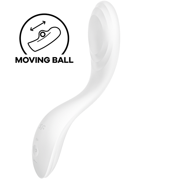Vibrador Usb Movimento Ponto-G Satisfyer Rrrolling Pleasure Branco