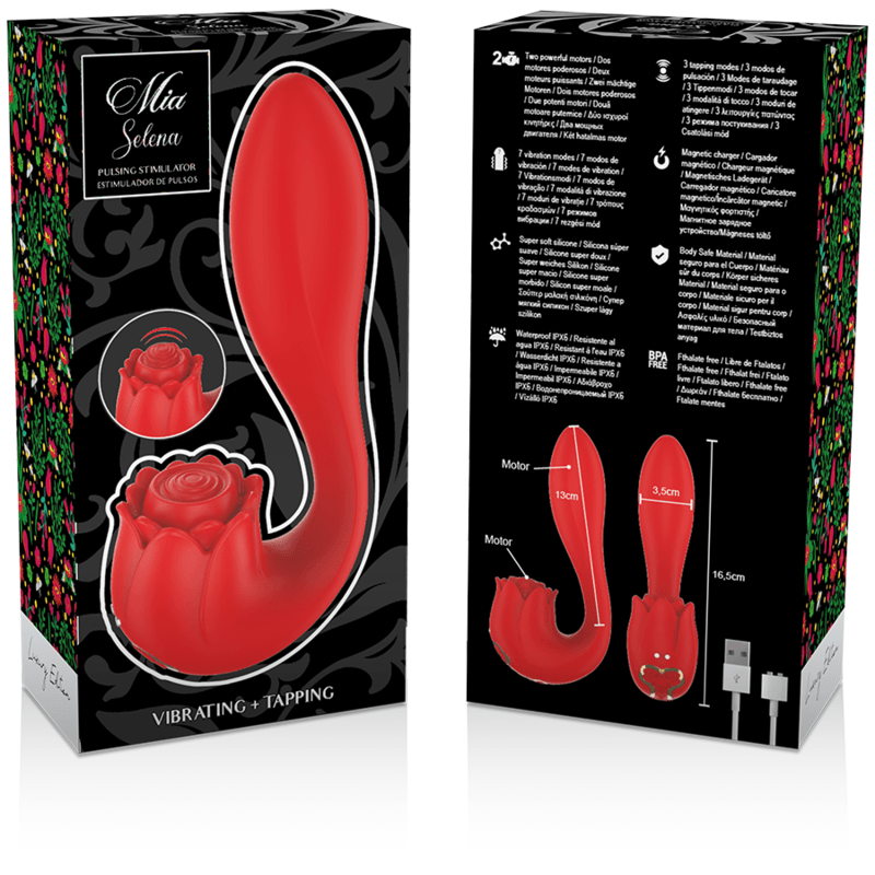 Vibrador Usb Movimento Pulsação Clitóris Mia Selena
