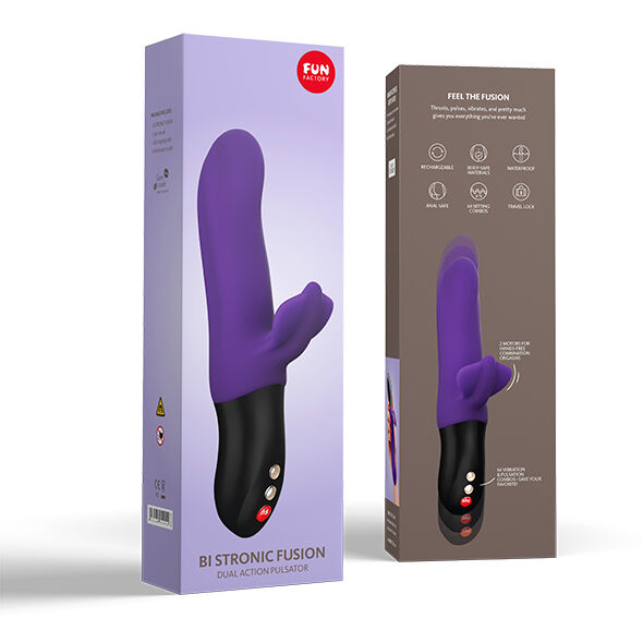 Vibrador Usb Movimento Pulsação Fun Factory Bi Stronic Fusion Roxo