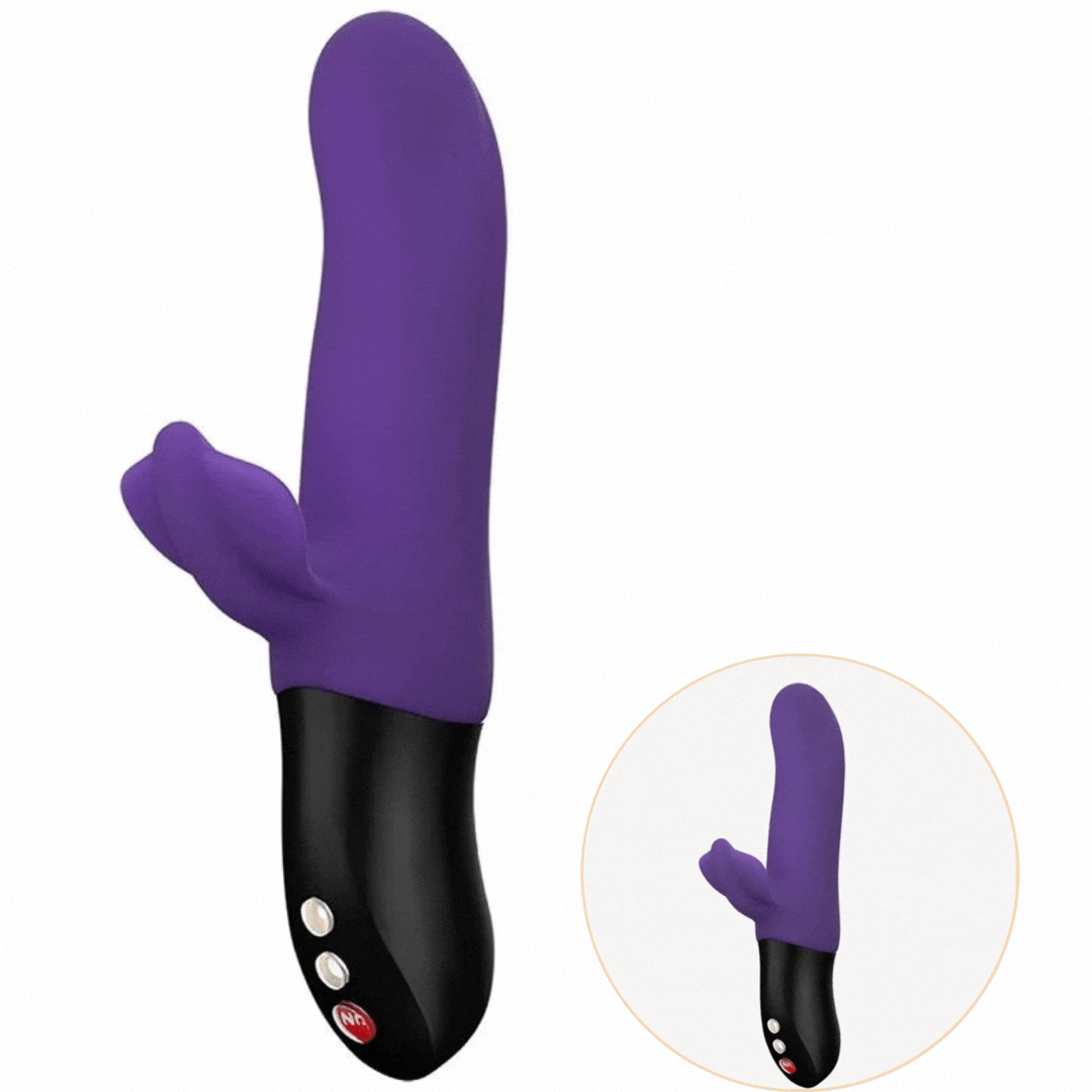 Vibrador Usb Movimento Pulsação Fun Factory Bi Stronic Fusion Roxo