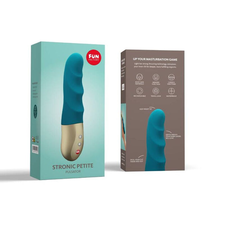 Vibrador Usb Movimento Pulsação Fun Factory Stronic Petite Azul