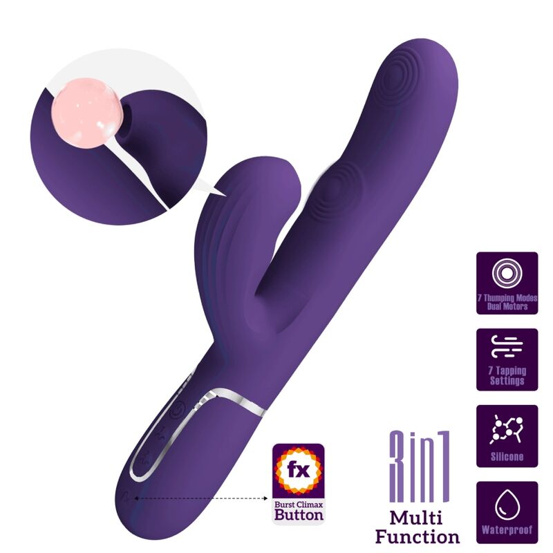 Vibrador Usb Movimento Pulsação Ponto-G Prettylove Perlita