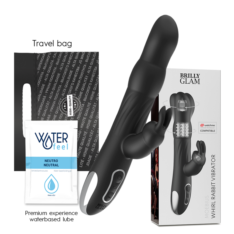 Vibrador Usb Movimento Rotação BrillyGlam Moebius Controlo Remoto Watchme