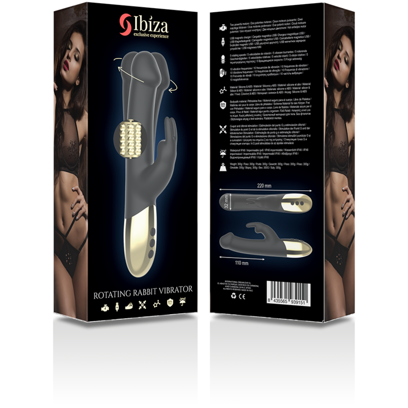 Vibrador Usb Movimento Rotação Ibiza Pearl
