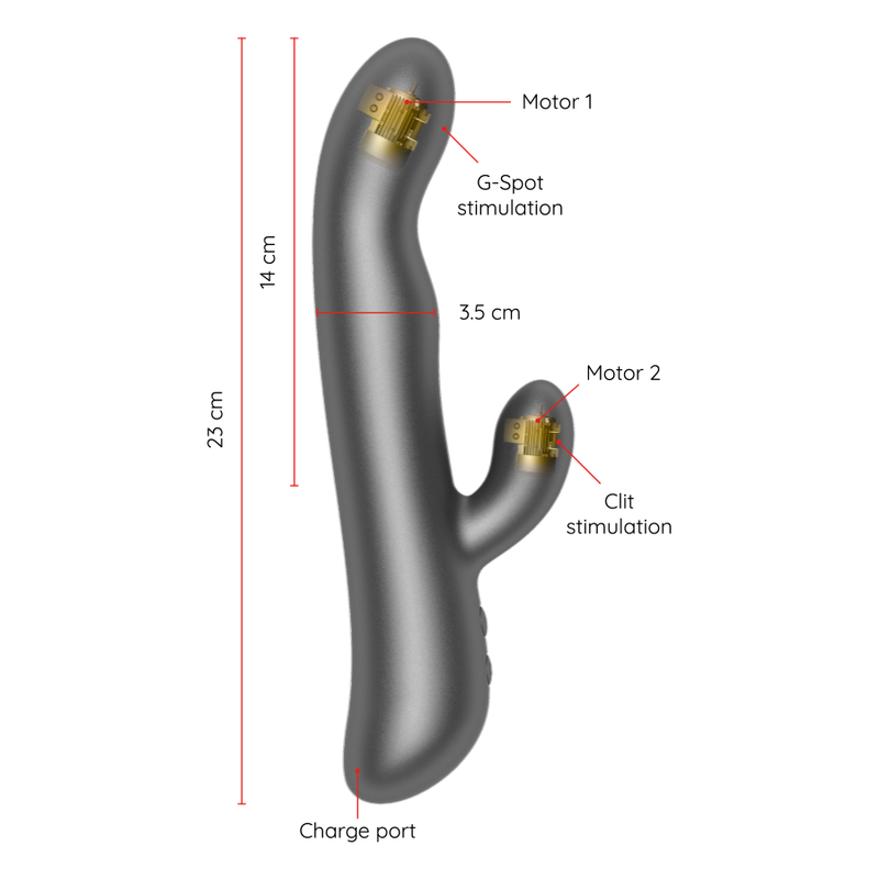 Vibrador Usb Movimento Rotação Oninder Oslo Preto Controlo Remoto App