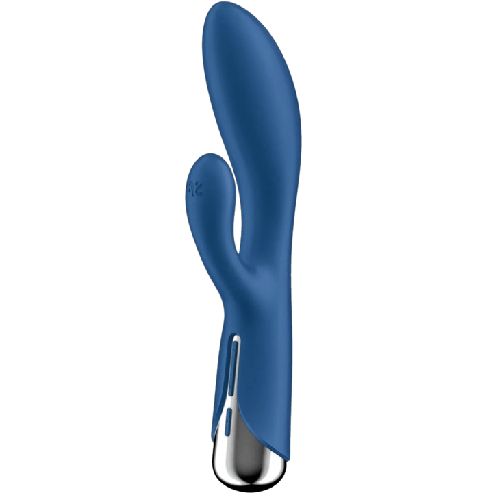 Vibrador Usb Movimento Rotação Satisfyer Spinning 1 Azul