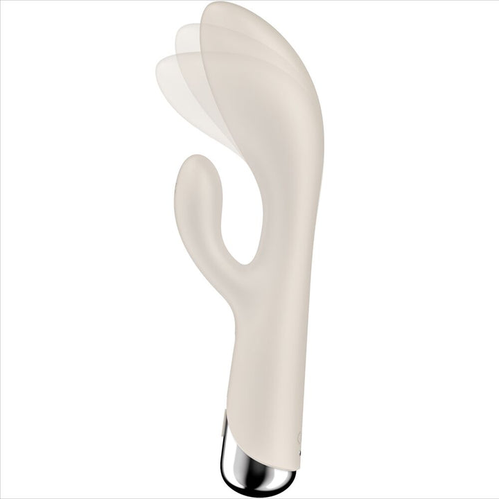 Vibrador Usb Movimento Rotação Satisfyer Spinning 1 Bege