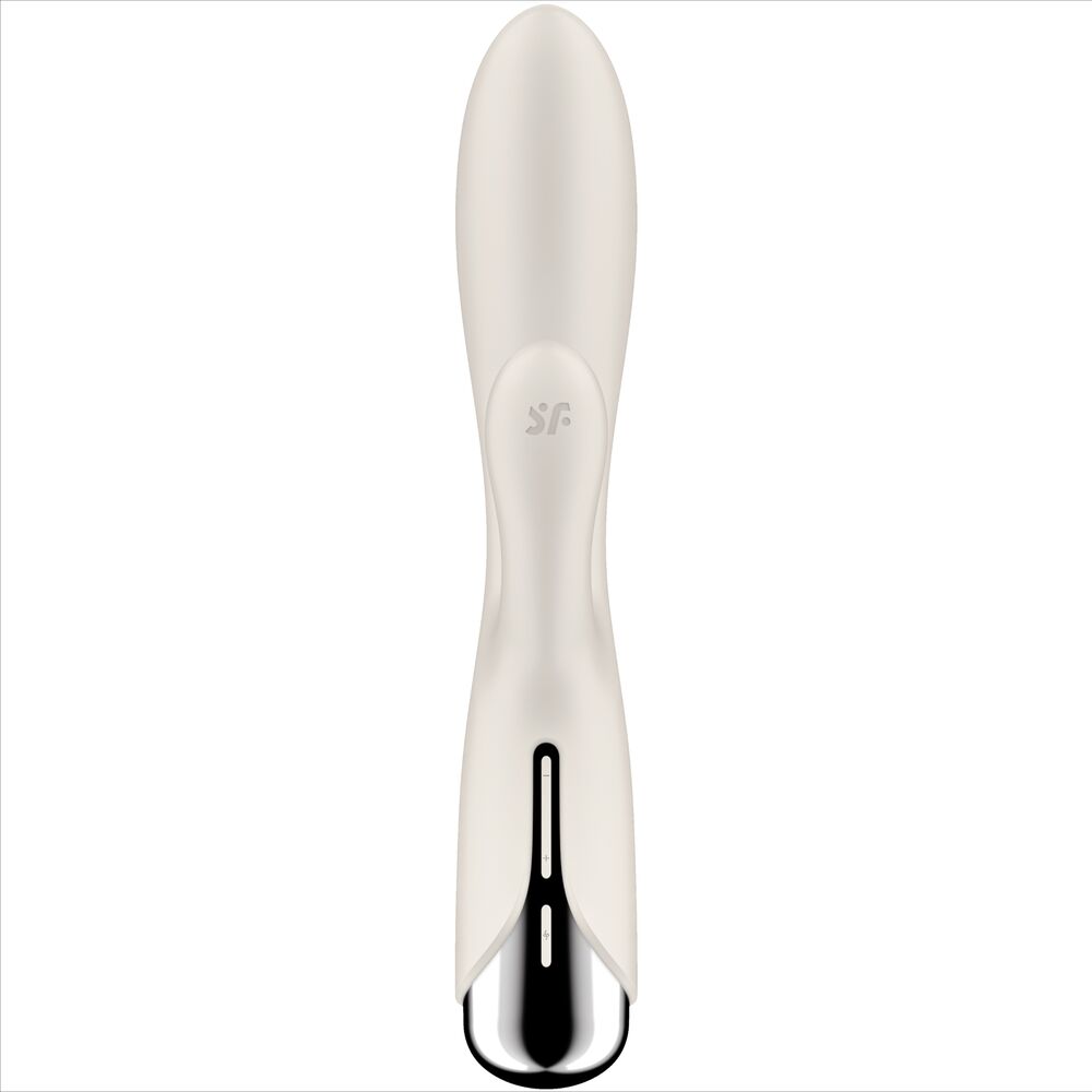 Vibrador Usb Movimento Rotação Satisfyer Spinning 1 Bege