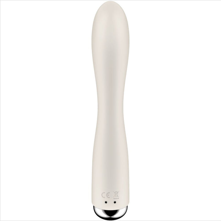 Vibrador Usb Movimento Rotação Satisfyer Spinning 1 Bege