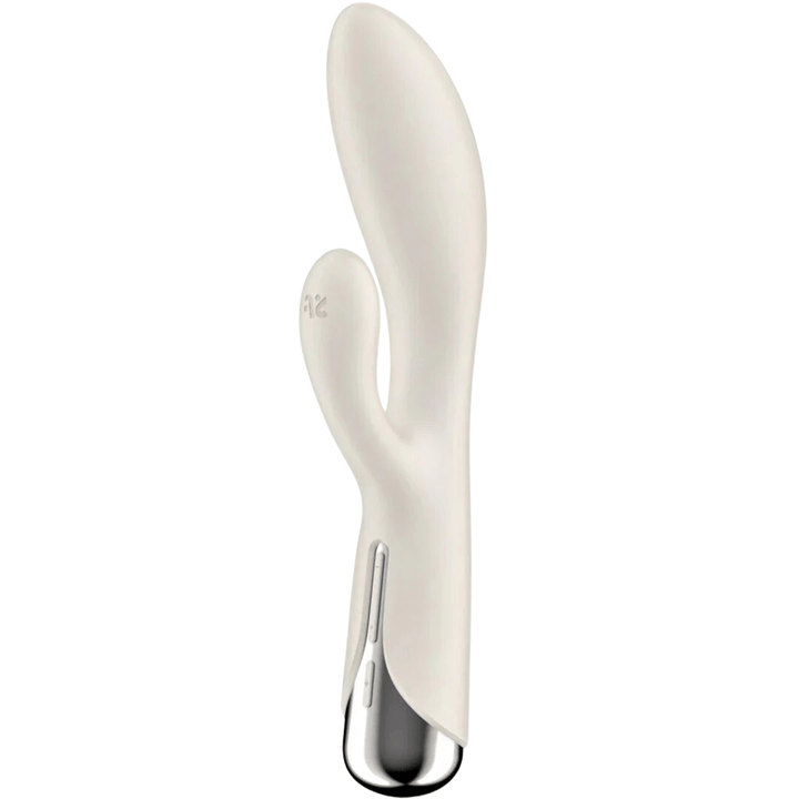 Vibrador Usb Movimento Rotação Satisfyer Spinning 1 Bege