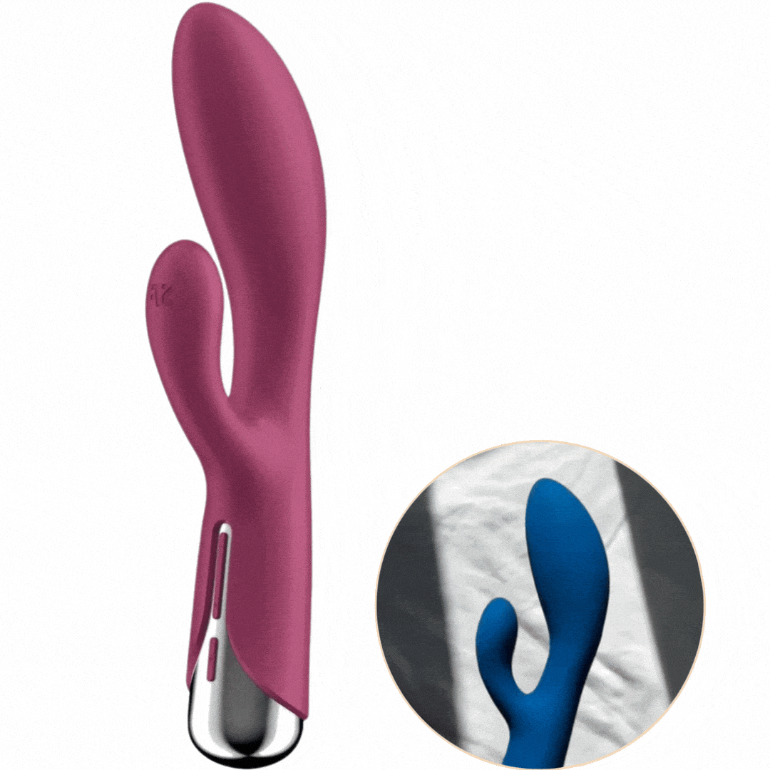 Vibrador Usb Movimento Rotação Satisfyer Spinning 1 Vermelho