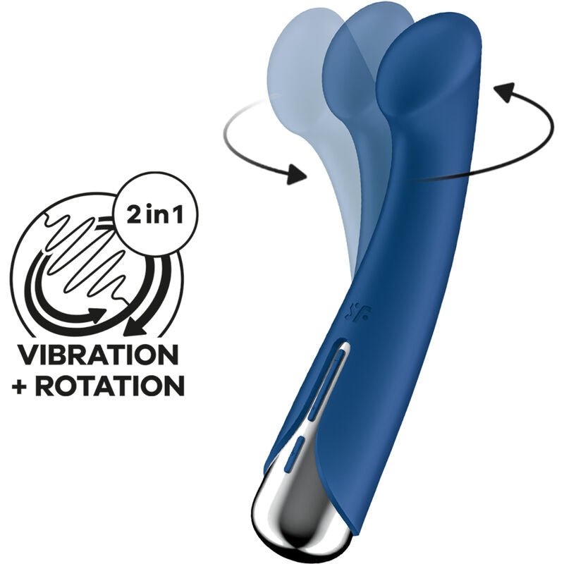 Vibrador Usb Movimento Rotação Satisfyer Spinning G-Sport 1 Azul