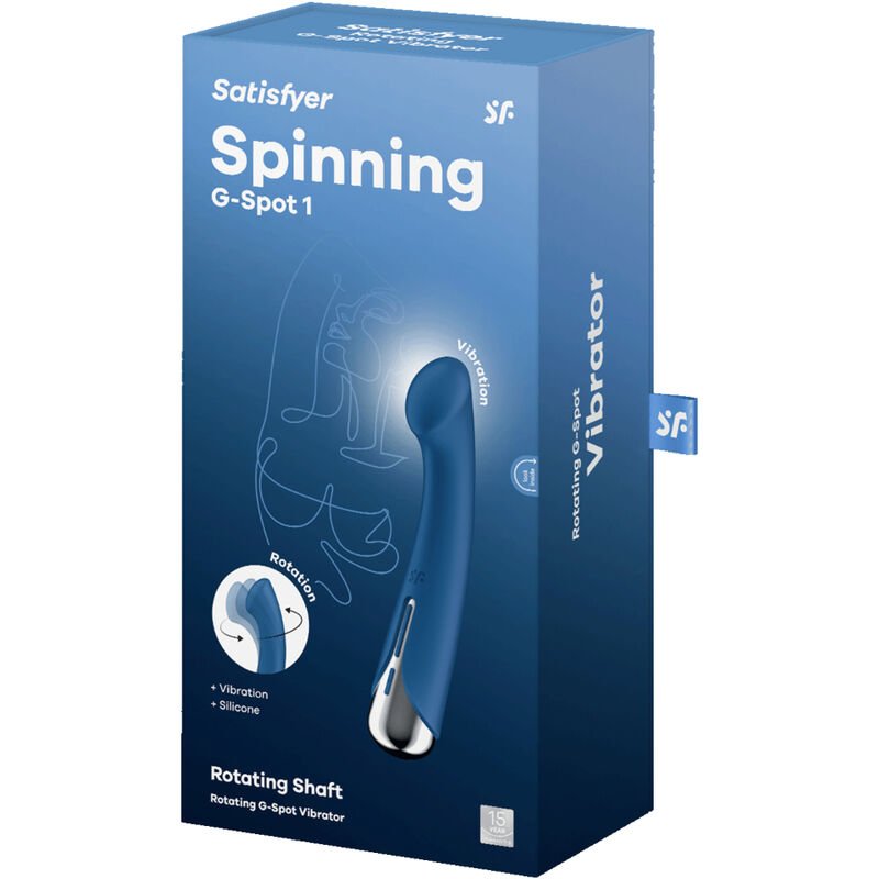 Vibrador Usb Movimento Rotação Satisfyer Spinning G-Sport 1 Azul