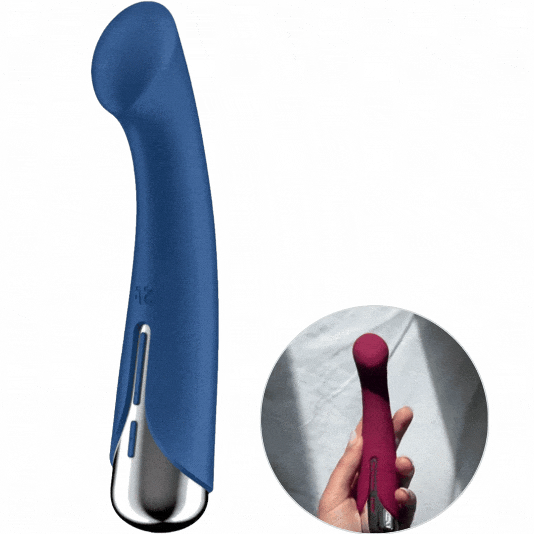 Vibrador Usb Movimento Rotação Satisfyer Spinning G-Sport 1 Azul
