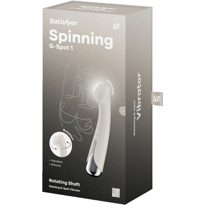Vibrador Usb Movimento Rotação Satisfyer Spinning G-Sport 1 Bege