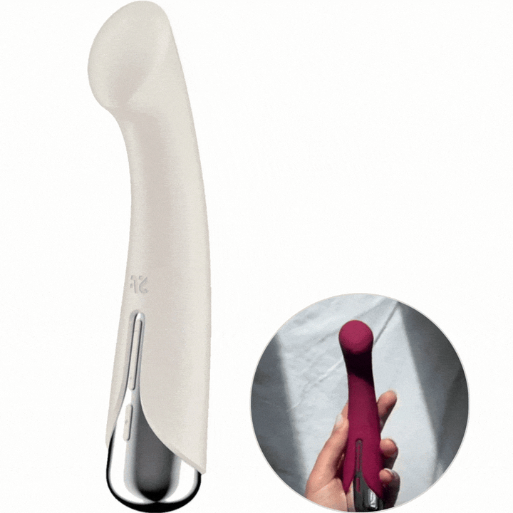 Vibrador Usb Movimento Rotação Satisfyer Spinning G-Sport 1 Bege