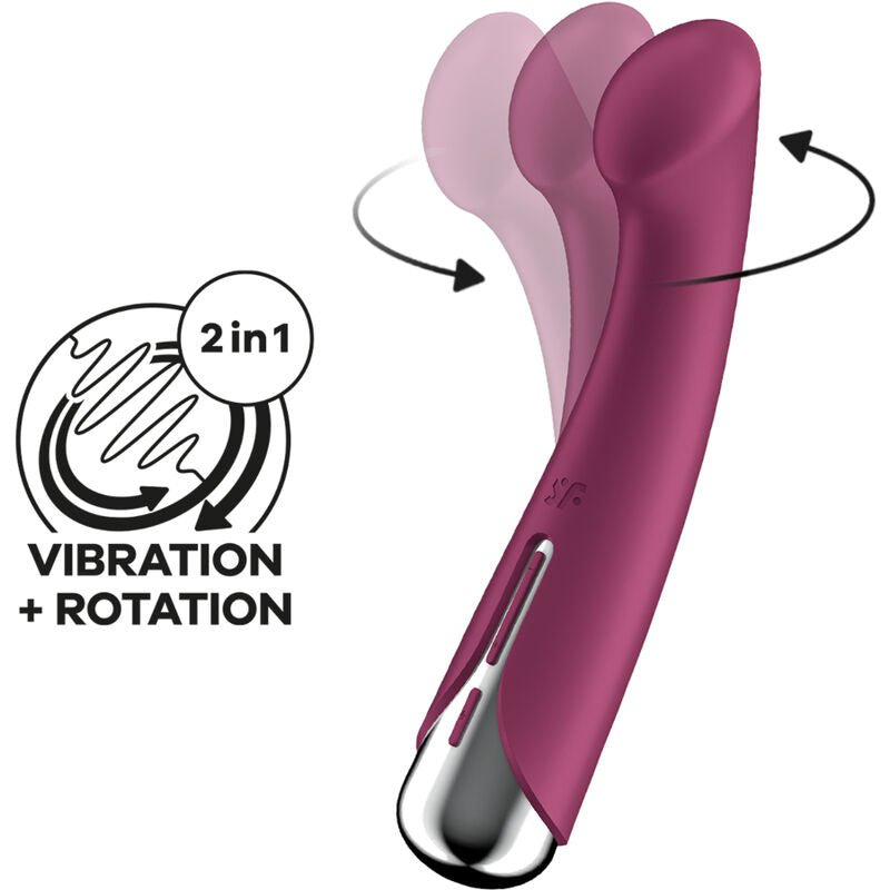 Vibrador Usb Movimento Rotação Satisfyer Spinning G-Sport 1 Vermelho