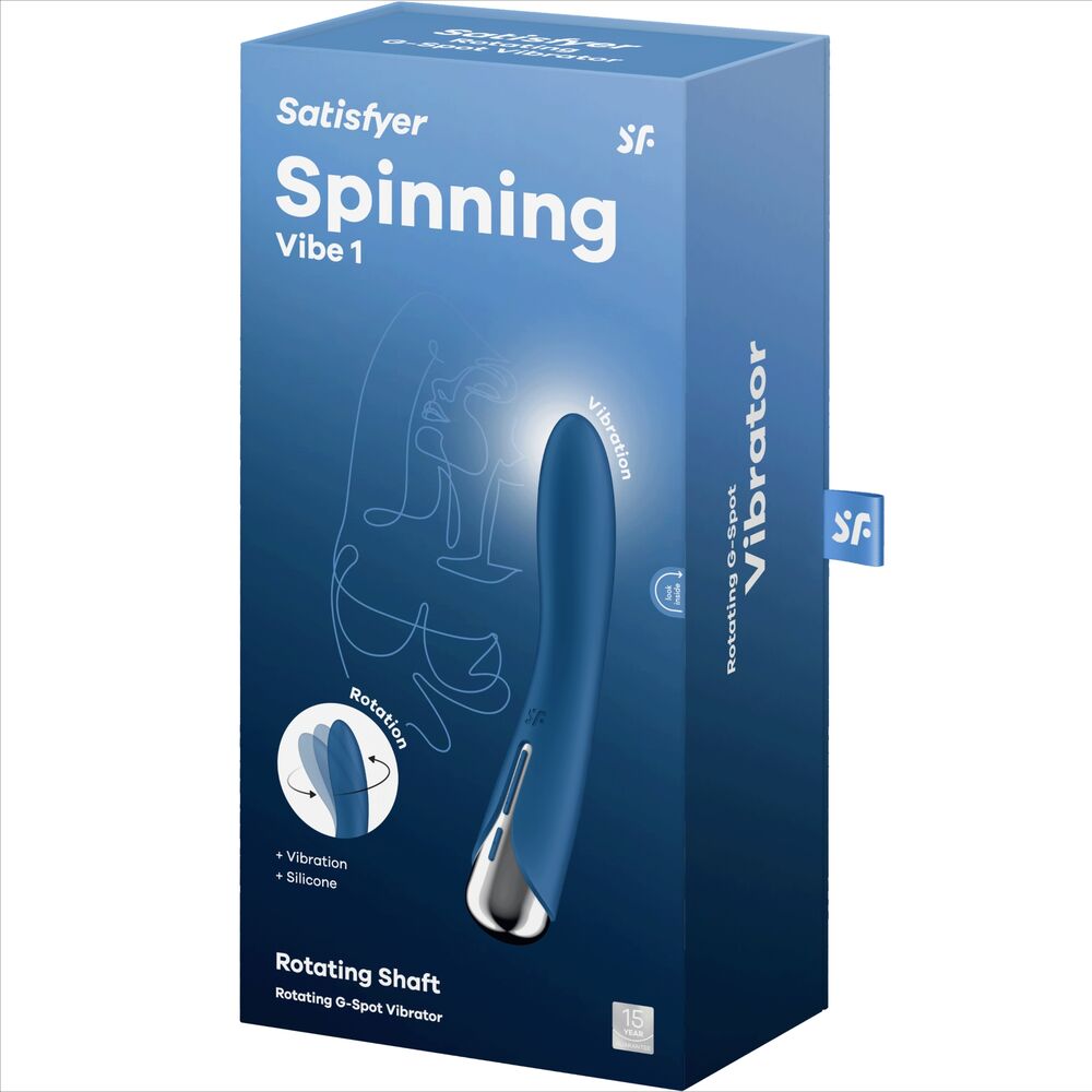 Vibrador Usb Movimento Rotação Satisfyer Spinning Vibe 1 Azul
