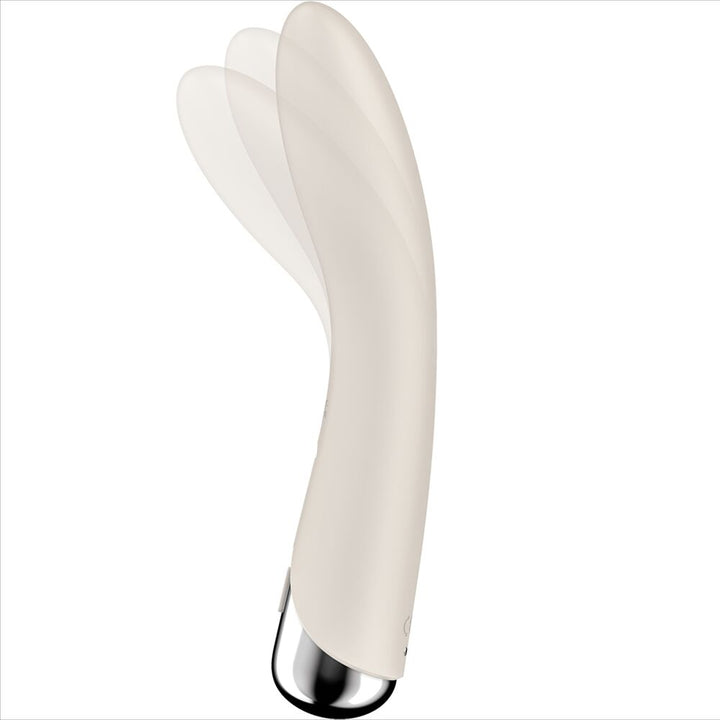 Vibrador Usb Movimento Rotação Satisfyer Spinning Vibe 1 Bege