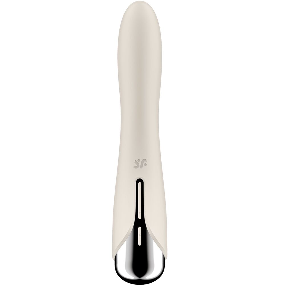 Vibrador Usb Movimento Rotação Satisfyer Spinning Vibe 1 Bege