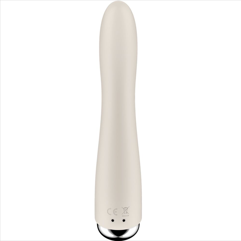 Vibrador Usb Movimento Rotação Satisfyer Spinning Vibe 1 Bege