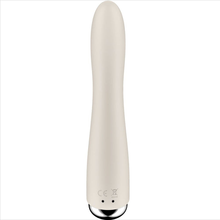 Vibrador Usb Movimento Rotação Satisfyer Spinning Vibe 1 Bege
