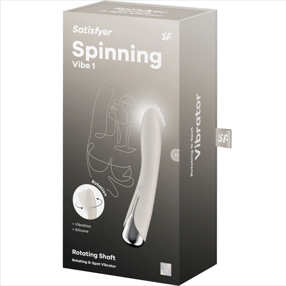Vibrador Usb Movimento Rotação Satisfyer Spinning Vibe 1 Bege