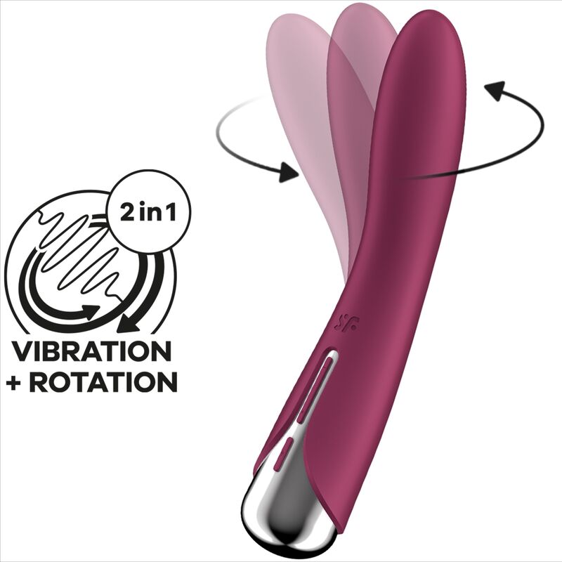 Vibrador Usb Movimento Rotação Satisfyer Spinning Vibe 1 Vermelho