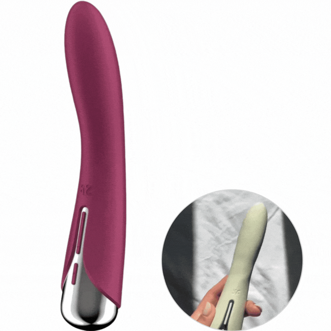 Vibrador Usb Movimento Rotação Satisfyer Spinning Vibe 1 Vermelho