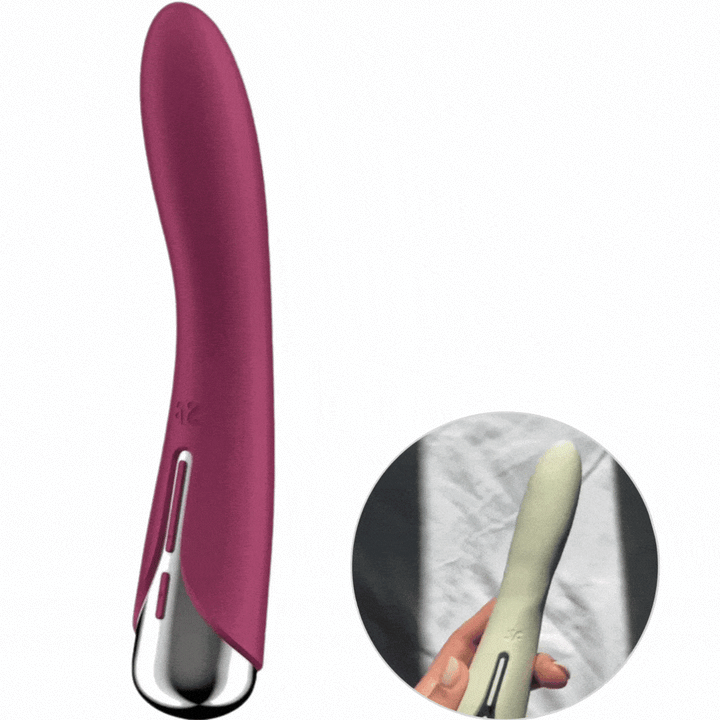 Vibrador Usb Movimento Rotação Satisfyer Spinning Vibe 1 Vermelho