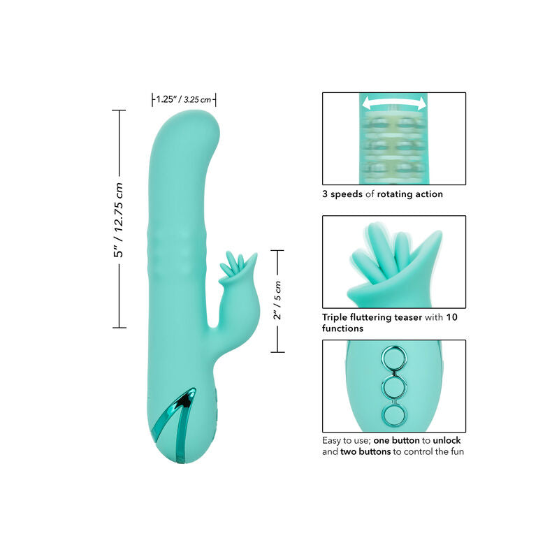 Vibrador Usb Movimento Rotação e Língua Tripla Calex Bel Air