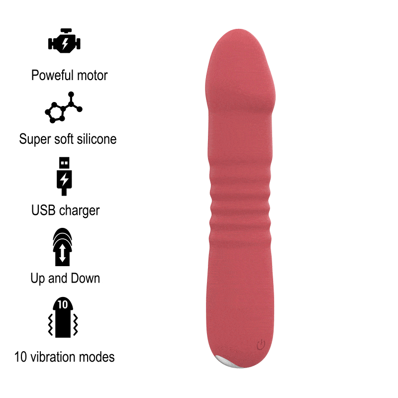 Vibrador Usb Movimento Telescópico Intense Juni