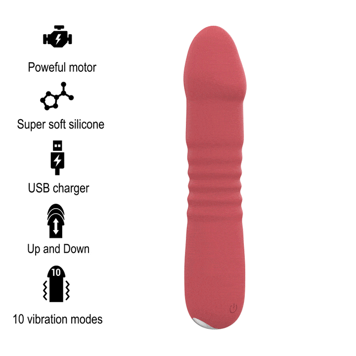 Vibrador Usb Movimento Telescópico Intense Juni