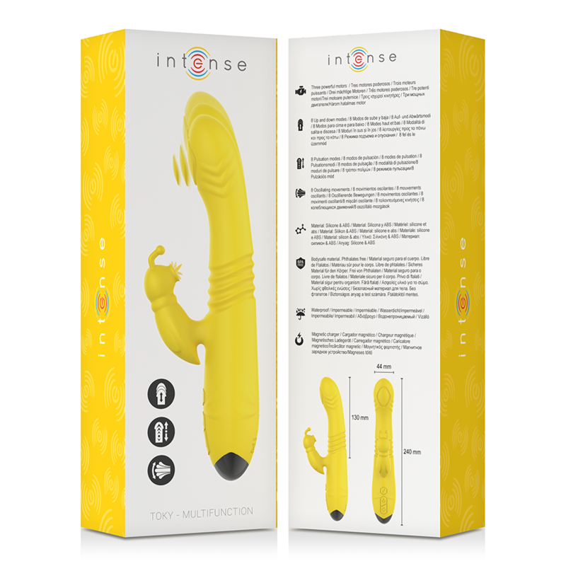 Vibrador Usb Movimento Telescópico Intense Toky