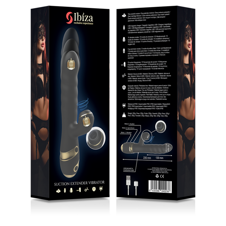 Vibrador Usb Movimento Telescópico Sucção Ibiza 2