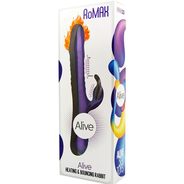 Vibrador Usb Movimento Telescópico e Aquecimento Alive Romax